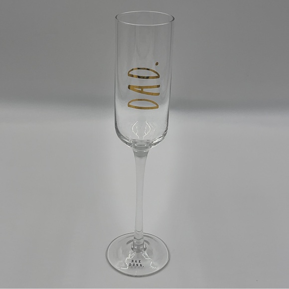Rae Dunn DAD Pregnancy Announcement Stemmed Champagne Flute Glass Surprise - Picture 12 of 12